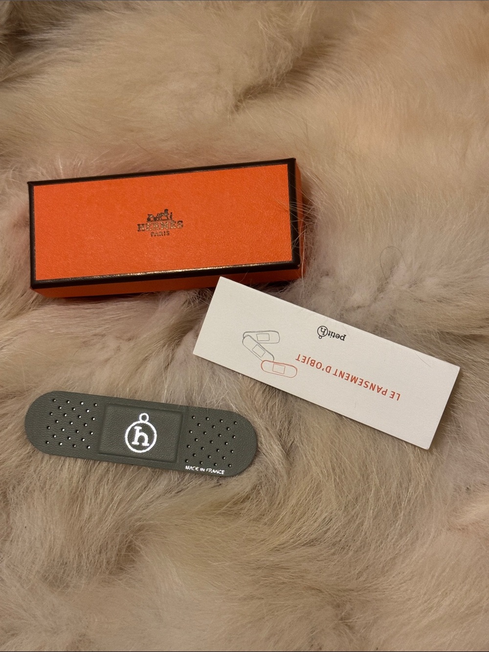 RARE HERMES Calf Leather Petit H Bandaid